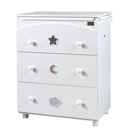 Cassettiera a 3 cassetti laccata Smile Picci