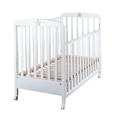 Letto legno laccato bianco con cassetto Stella Picci