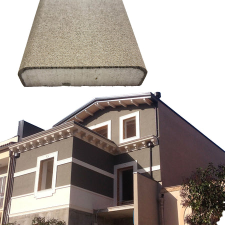 €9,99ml *** STOCK ***. Pacco da 18ml di cornice decorativa in XPS Resinata per esterno 15X4X200cm  PD149 - Eternal Parquet