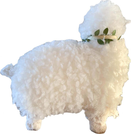 Pecora in piedi grande h 24 cm in poli resina con lana animale per natività presepe Casa e cucina/Decorazioni per interni/Addobbi e decorazioni per ricorrenze/Decorazioni natalizie/Presepi/Statuine e fondali per il presepe MagiediNatale.it - Altamura, Commerciovirtuoso.it