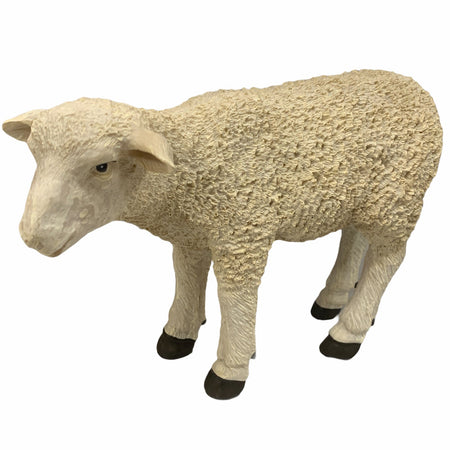 Pecora in poliresina per presepe animali sacra famiglia 28 cm