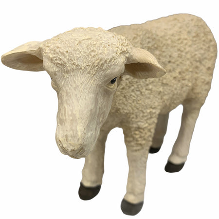 Pecora in poliresina per presepe animali sacra famiglia 28 cm