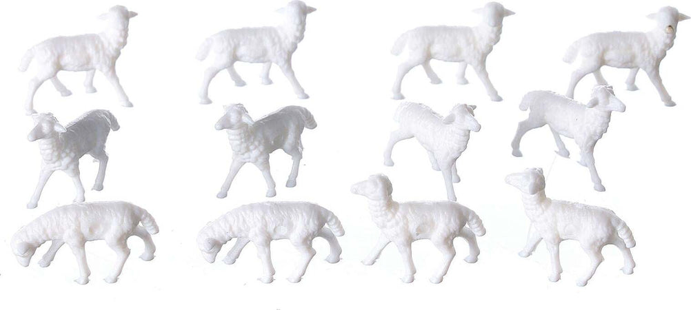 Pecorelle in resina statuine per presepe in resina h 2 cm 12 pezzi Casa e cucina/Decorazioni per interni/Addobbi e decorazioni per ricorrenze/Decorazioni natalizie/Presepi/Statuine e fondali per il presepe MagiediNatale.it - Altamura, Commerciovirtuoso.it