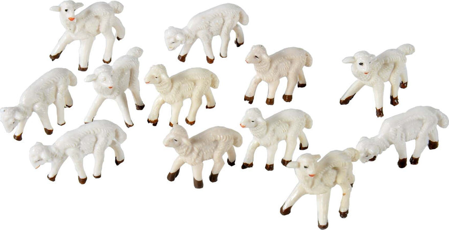 Pecorelle in resina statuine per presepe in resina h 2 cm 48 pezzi Casa e cucina/Decorazioni per interni/Addobbi e decorazioni per ricorrenze/Decorazioni natalizie/Presepi/Statuine e fondali per il presepe MagiediNatale.it - Altamura, Commerciovirtuoso.it