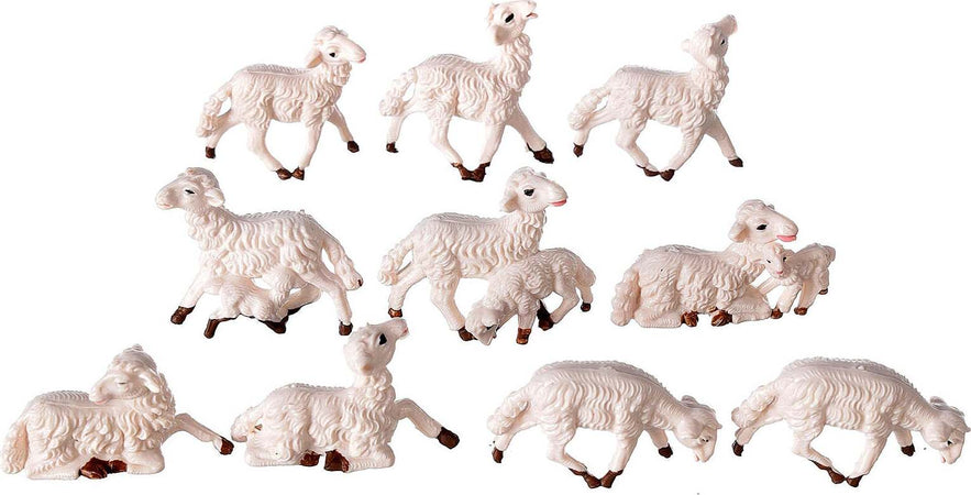 Pecorelle in resina statuine per presepe in resina h 3 cm 8 pezzi Casa e cucina/Decorazioni per interni/Addobbi e decorazioni per ricorrenze/Decorazioni natalizie/Presepi/Statuine e fondali per il presepe MagiediNatale.it - Altamura, Commerciovirtuoso.it