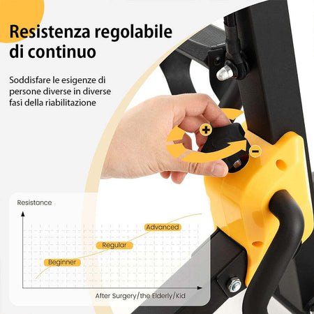 Pedaliera-Allenamento-Braccia-Gambe-Cyclette-Bike-Fitness-Riabilitazione-Anziani