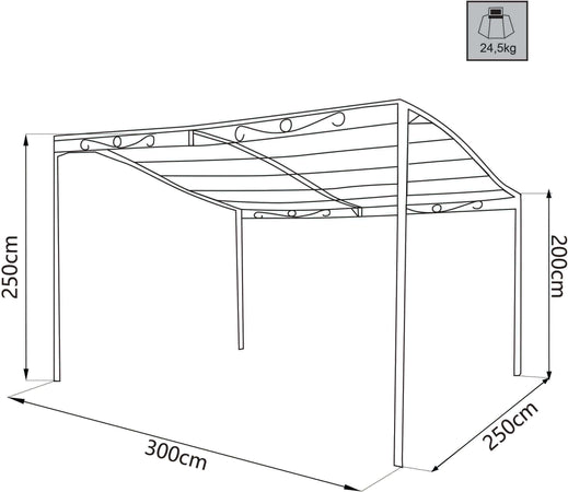 PEGASUS---pergola-da-giardino-addossata-3x2,5-in-metallo-Antracite-Milani-Home