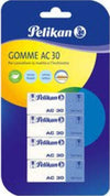 PELIKAN-Gomma-cancellare-Ac30-Doppio-Uso-4-pz-Bianco-e-Blu