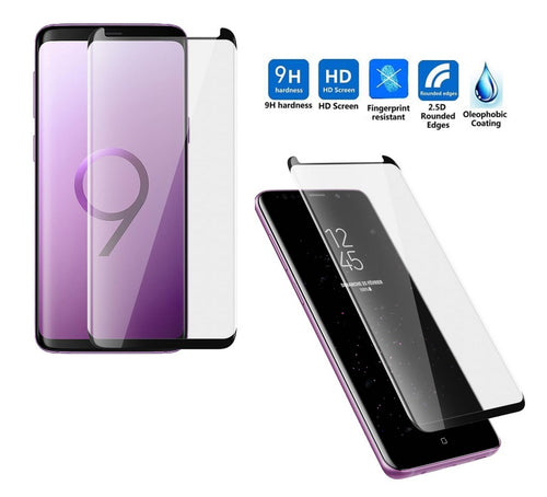 Pellicola protettiva in vetro temperato con Bordi Neri per SAMSUNG S9