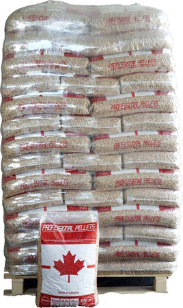 Pellet canadese professionale per riscaldamento di abete rosso 80% + abete bianco 20% kg 15