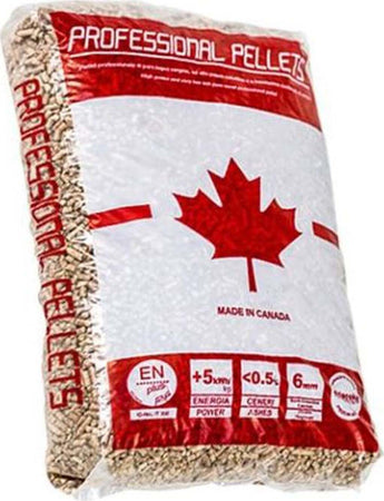 Pellet canadese professionale per riscaldamento di abete rosso 80% + abete bianco 20% kg 15