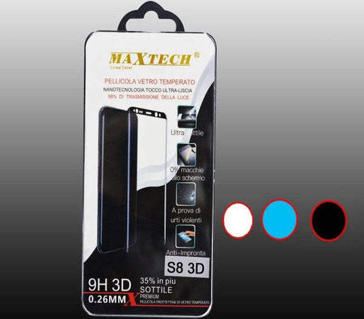 Pellicola-In-Vetro-Temperato-Curvo-Per-Samsung-Galaxy-S8-3d-9h-Maxtech-P-s8