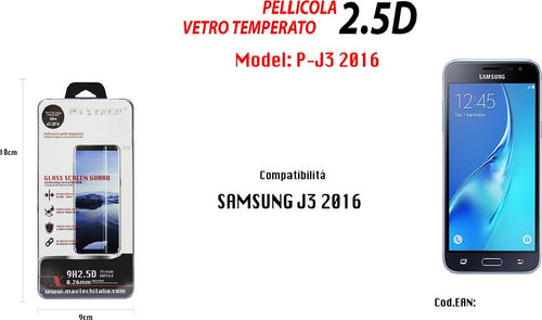 Pellicola In Vetro Temperato Maxtech Per Samsung Galaxy J3 2016 P-j3 2016 Elettronica/Cellulari e accessori/Accessori/Manutenzione cura e riparazione/Protezioni per lo schermo Trade Shop italia - Napoli, Commerciovirtuoso.it