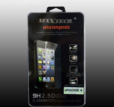 Pellicola-In-Vetro-Temperato-Per-Iphone-4-Protezione-Schermo-Maxtech-P-ip4