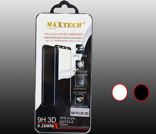 Pellicola In Vetro Temperato Per Samsung Galaxy S8 Plus 3d 9h Maxtech P-s8 Plus Pellicole Protettive Trade Shop italia - Napoli, Commerciovirtuoso.it