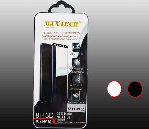 Pellicola In Vetro Temperato Per Samsung Galaxy S8 Plus 3d 9h Maxtech P-s8 Plus Pellicole Protettive Trade Shop italia - Napoli, Commerciovirtuoso.it