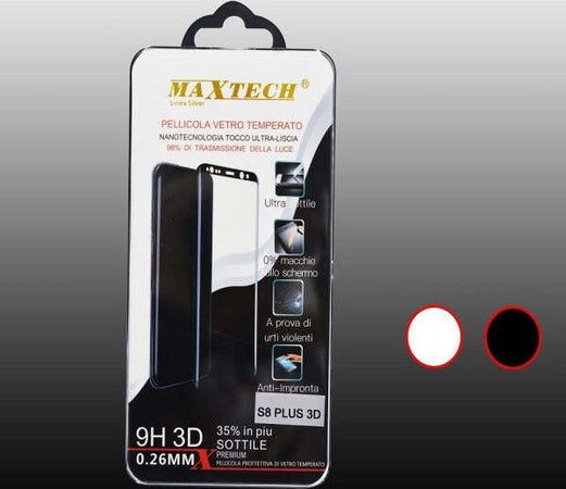 Pellicola-In-Vetro-Temperato-Per-Samsung-Galaxy-S8-Plus-3d-9h-Maxtech-P-s8-Plus