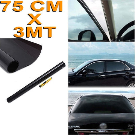 PELLICOLA OSCURANTE PARASOLE PER VETRI FINESTRINI AUTO AUTOMOBILE  75 X 300 CM Auto e Moto/Accessori per auto/Parasole/Finestrini laterali Trade Shop italia - Napoli, Commerciovirtuoso.it