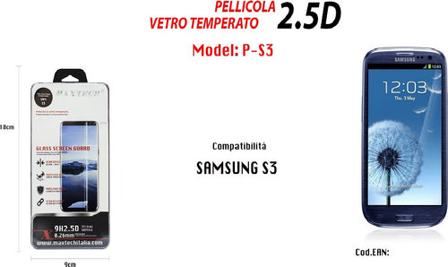 Pellicola Protettiva Per Samsung Galaxy S3 In Vetro Temperato Antigraffio Maxtech P-s3 Pellicole Protettive Trade Shop italia - Napoli, Commerciovirtuoso.it