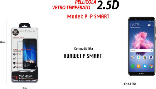 Pellicola Protezione Schermo Vetro Temperato Per Huawei P Smart Maxtech P-p Smart Pellicole Protettive Trade Shop italia - Napoli, Commerciovirtuoso.it