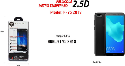Pellicola Vetro Temperato Per Huawei Y5 2018 Protettiva Schermo Maxtech P-y5 2018 Pellicole Protettive Trade Shop italia - Napoli, Commerciovirtuoso.it