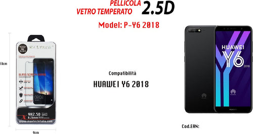 Pellicola Vetro Temperato Per Huawei Y6 2018 Salva Proteggi Display Maxtech P-y6 2018 Pellicole Protettive Trade Shop italia - Napoli, Commerciovirtuoso.it