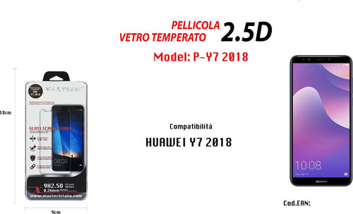 Pellicola Vetro Temperato Per Huawei Y7 2018 Proteggi Schermo Maxtech P-y7 2018 Pellicole Protettive Trade Shop italia - Napoli, Commerciovirtuoso.it