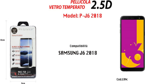 Pellicola Vetro Temperato Per Samsung J6 2018 Protezione Display Maxtech P-j6 2018 Pellicole Protettive Trade Shop italia - Napoli, Commerciovirtuoso.it
