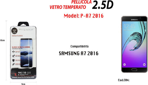 Pellicola Vetro Temperato Samsung Galaxy A7 2016 Proteggi Schermo Maxtech P-a7 2016 Pellicole Protettive Trade Shop italia - Napoli, Commerciovirtuoso.it