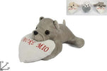 Peluche-Cane-Sdraiato-Con-Cuore-Amore-Mio-Cagnolino-San-Valentino-Colori-Vari
