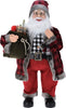 Peluche di Babbo Natale, color Rosso, con sci e sacca, decorazione da 80 cm Casa e cucina/Decorazioni per interni/Addobbi e decorazioni per ricorrenze/Decorazioni natalizie/Schiaccianoci MagiediNatale.it - Altamura, Commerciovirtuoso.it