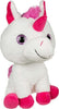 Peluche-Morbido-Per-Bambini-A-Forma-Di-Unicorno-Liocorno-Colore-Bianco-E-Fucsia