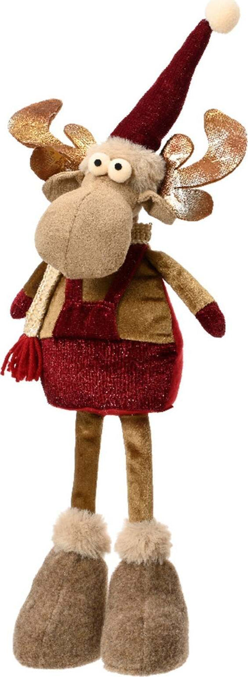 Peluche natalizio renne con cappello e sciarpa decorazione per interno h 50 cm Casa e cucina/Decorazioni per interni/Addobbi e decorazioni per ricorrenze/Decorazioni natalizie/Schiaccianoci MagiediNatale.it - Altamura, Commerciovirtuoso.it