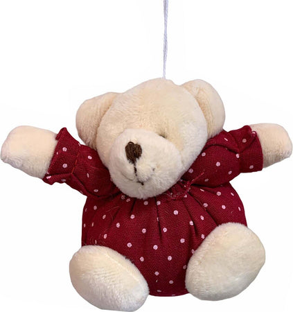 Peluche orso a pois bordeaux decorazione natalizia appendibili per albero Casa e cucina/Decorazioni per interni/Addobbi e decorazioni per ricorrenze/Decorazioni natalizie/Schiaccianoci MagiediNatale.it - Altamura, Commerciovirtuoso.it