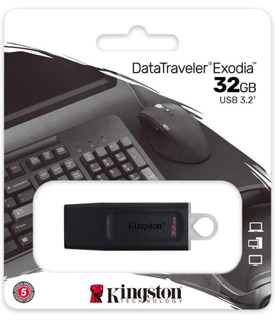 Pen Drive Kingston Datatraveler Da 32gb Chiavetta Usb 3.2 Flashdrive Con Anello