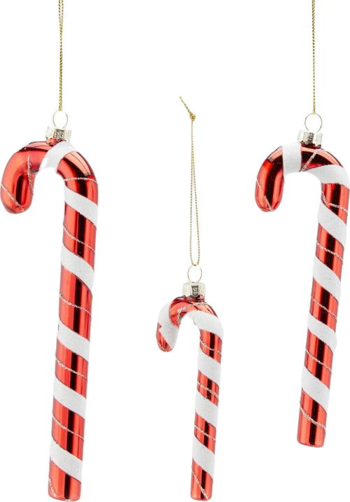 Pendagli per albero di Natale a forma di bastoncini di zucchero, confezione 3 pezzi Casa e cucina/Decorazioni per interni/Addobbi e decorazioni per ricorrenze/Decorazioni natalizie/Addobbi e decorazioni/Ciondoli e pendenti MagiediNatale.it - Altamura, Commerciovirtuoso.it