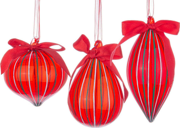 Pendagli per albero di Natale in vetro colore rosso decorate Casa e cucina/Decorazioni per interni/Addobbi e decorazioni per ricorrenze/Decorazioni natalizie/Addobbi e decorazioni/Palle e palline MagiediNatale.it - Altamura, Commerciovirtuoso.it