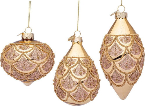 Pendagli per albero di Natale in vetro decorate color Oro e medaglietta Casa e cucina/Decorazioni per interni/Addobbi e decorazioni per ricorrenze/Decorazioni natalizie/Addobbi e decorazioni/Ciondoli e pendenti MagiediNatale.it - Altamura, Commerciovirtuoso.it