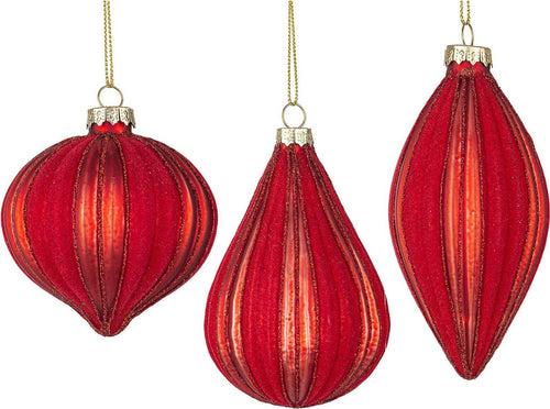 Pendagli per albero di Natale in vetro decorato color Clio Rosso Casa e cucina/Decorazioni per interni/Addobbi e decorazioni per ricorrenze/Decorazioni natalizie/Addobbi e decorazioni/Palle e palline MagiediNatale.it - Altamura, Commerciovirtuoso.it