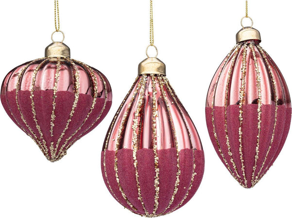 Pendagli per albero di Natale in vetro decorato color Rosa Casa e cucina/Decorazioni per interni/Addobbi e decorazioni per ricorrenze/Decorazioni natalizie/Addobbi e decorazioni/Palle e palline MagiediNatale.it - Altamura, Commerciovirtuoso.it