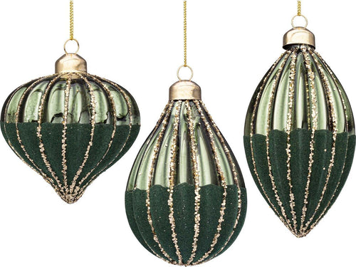 Pendagli per albero di Natale in vetro decorato color Verde Casa e cucina/Decorazioni per interni/Addobbi e decorazioni per ricorrenze/Decorazioni natalizie/Addobbi e decorazioni/Ciondoli e pendenti MagiediNatale.it - Altamura, Commerciovirtuoso.it