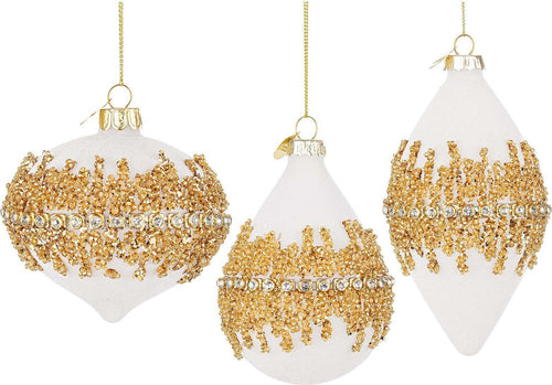 Pendagli per albero di Natale in vetro e poliammide decorato color Luxury Bianco Casa e cucina/Decorazioni per interni/Addobbi e decorazioni per ricorrenze/Decorazioni natalizie/Addobbi e decorazioni/Ciondoli e pendenti MagiediNatale.it - Altamura, Commerciovirtuoso.it