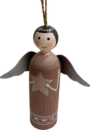 Pendaglio angelo in legno, pallina per Albero di Natale addobbi natalizi Casa e cucina/Decorazioni per interni/Addobbi e decorazioni per ricorrenze/Decorazioni natalizie/Addobbi e decorazioni/Palle e palline MagiediNatale.it - Altamura, Commerciovirtuoso.it