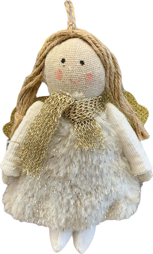 Pendaglio angelo in pezza h 16 cm, pallina per albero di natale addobbi natalizi Oro Casa e cucina/Decorazioni per interni/Addobbi e decorazioni per ricorrenze/Decorazioni natalizie/Addobbi e decorazioni/Palle e palline MagiediNatale.it - Altamura, Commerciovirtuoso.it