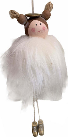 Pendaglio angelo Piumato h 18 cm, pallina per albero di natale addobbi natalizi Bianco Casa e cucina/Decorazioni per interni/Addobbi e decorazioni per ricorrenze/Decorazioni natalizie/Addobbi e decorazioni/Palle e palline MagiediNatale.it - Altamura, Commerciovirtuoso.it