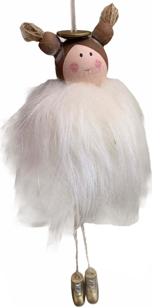 Pendaglio angelo Piumato h 18 cm, pallina per albero di natale addobbi natalizi Bianco Casa e cucina/Decorazioni per interni/Addobbi e decorazioni per ricorrenze/Decorazioni natalizie/Addobbi e decorazioni/Palle e palline MagiediNatale.it - Altamura, Commerciovirtuoso.it