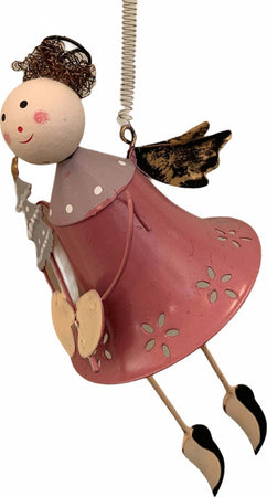 Pendaglio Angioletto in latta h 13 cm, pallina per Albero di Natale addobbi natalizi Casa e cucina/Decorazioni per interni/Addobbi e decorazioni per ricorrenze/Decorazioni natalizie/Addobbi e decorazioni/Palle e palline MagiediNatale.it - Altamura, Commerciovirtuoso.it