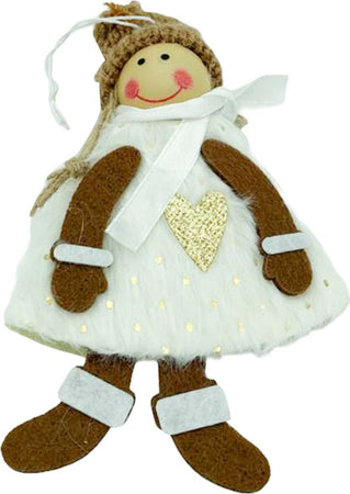 Pendaglio Bianco bambolina in pezza h 17 cm, pallina per Albero di Natale addobbi natalizi Casa e cucina/Decorazioni per interni/Addobbi e decorazioni per ricorrenze/Decorazioni natalizie/Addobbi e decorazioni/Palle e palline MagiediNatale.it - Altamura, Commerciovirtuoso.it