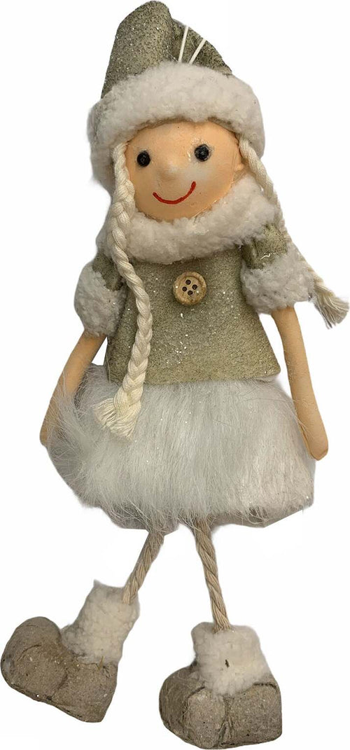 Pendaglio Bianco bambolina in pezza h 24 cm, pallina per Albero di Natale addobbi natalizi Casa e cucina/Decorazioni per interni/Addobbi e decorazioni per ricorrenze/Decorazioni natalizie/Addobbi e decorazioni/Palle e palline MagiediNatale.it - Altamura, Commerciovirtuoso.it