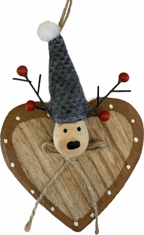 Pendaglio Cuore con renna in legno h 14 cm, pallina per Albero di Natale addobbi natalizi Casa e cucina/Decorazioni per interni/Addobbi e decorazioni per ricorrenze/Decorazioni natalizie/Addobbi e decorazioni/Palle e palline MagiediNatale.it - Altamura, Commerciovirtuoso.it